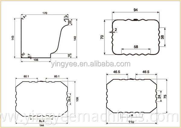 Downpipe downspout round and square roll forming machine automatic machine china/PLC control/cold roll forming machine